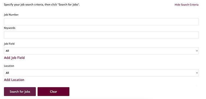 Qatar Airways Careers Job Search Filter
